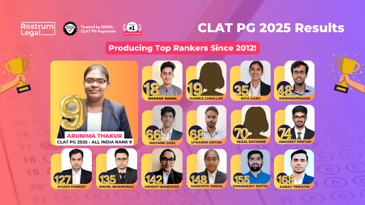 RostrmLegal CLAT PG Toppers