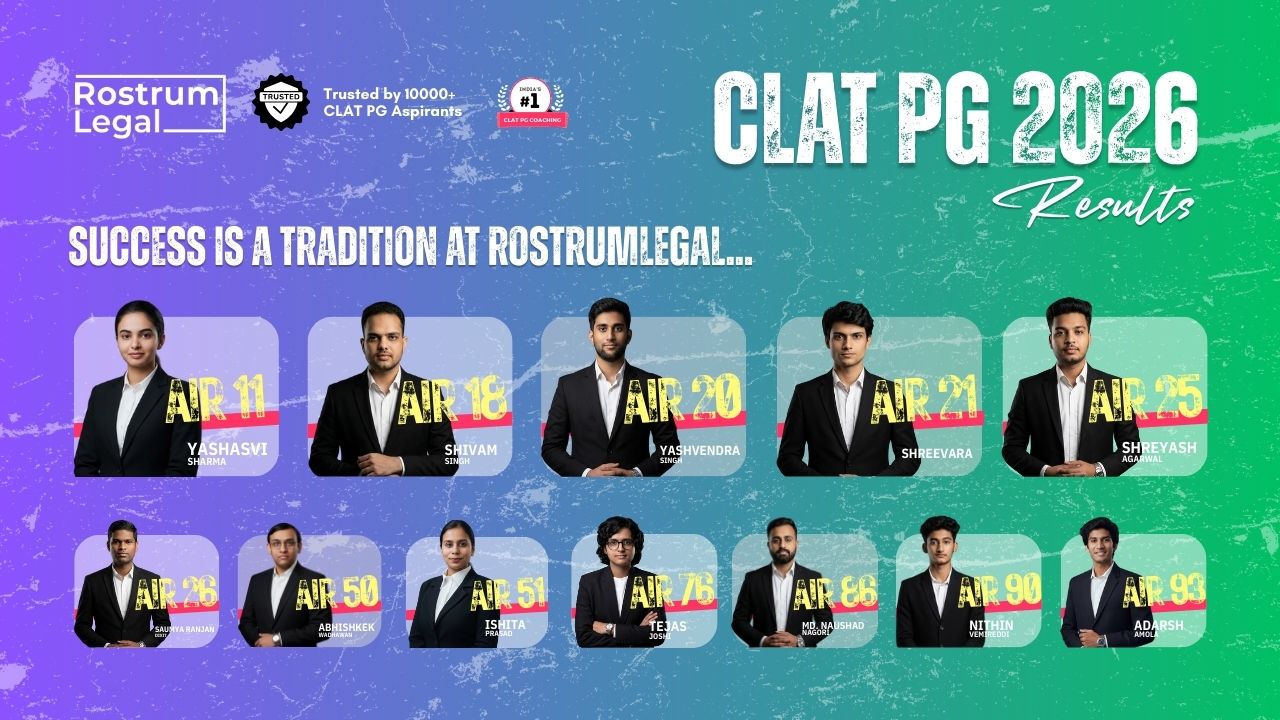 RostrmLegal CLAT PG 2026 Toppers