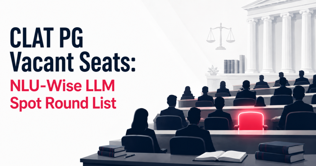 CLAT PG Vacant Seats: NLU-Wise LLM Spot Round List